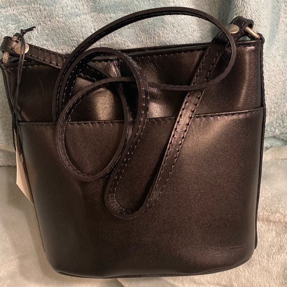 Cute NWT Black Markese Made in Italy Bucket Bag - Picture 3 of 6